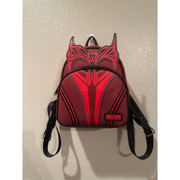 NWOT Loungefly Disney Marvel WandaVision Scarlet Witch Glow-in-the-Dark Backpack - Picture 4 of 7